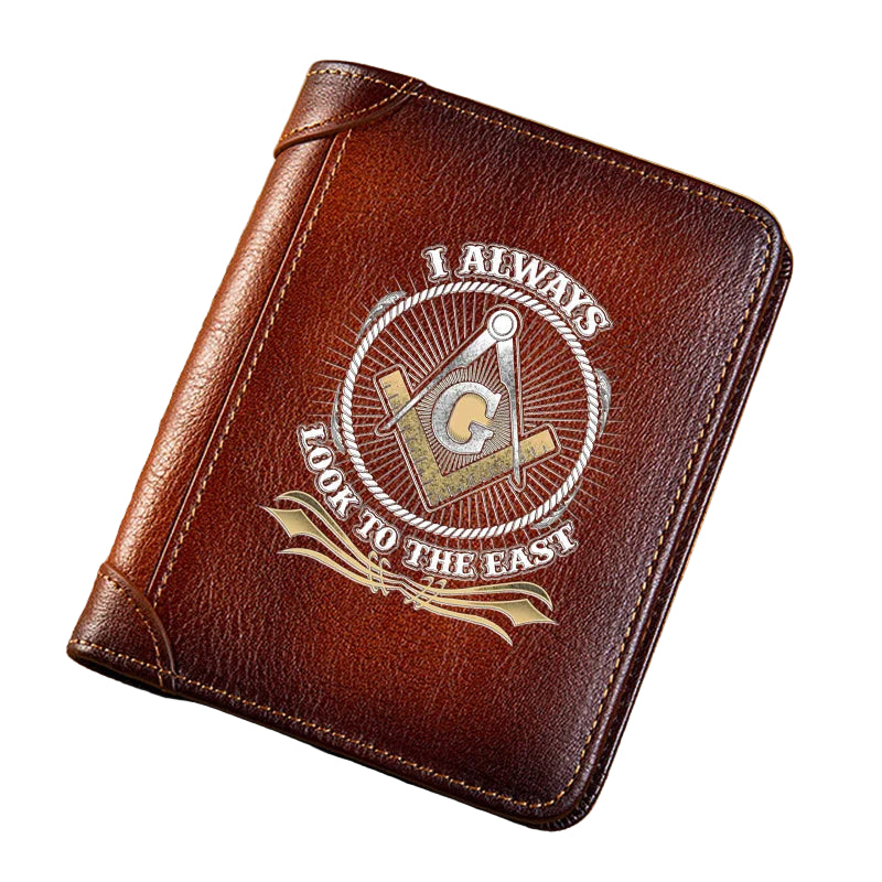 Master Mason Blue Lodge Masonic Genuine Leather Wallet