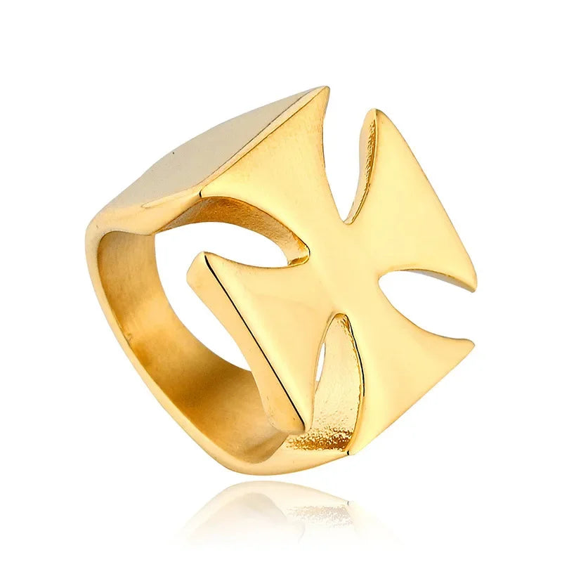 Knight of Malta Masonic Stainless Steel Ring - Various Color