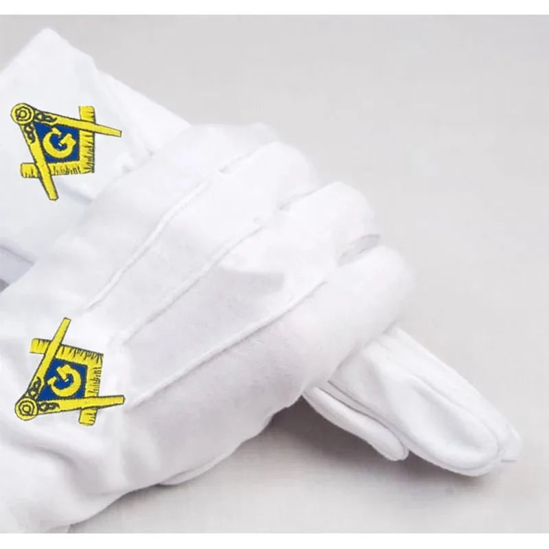 Master Mason Freemasonry High Quality Embroidered Regalia Gloves