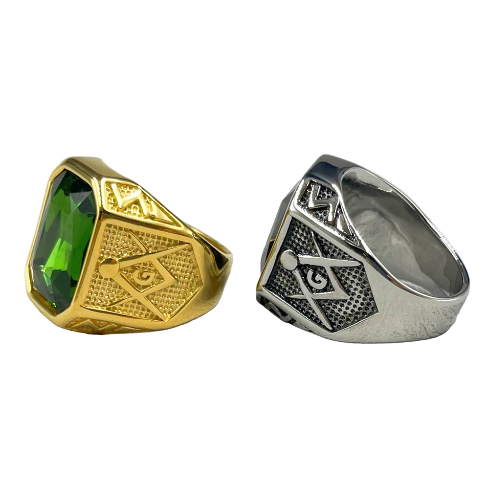 Master Mason Blue Lodge Masonic Stainless Steel Ring - Various Color