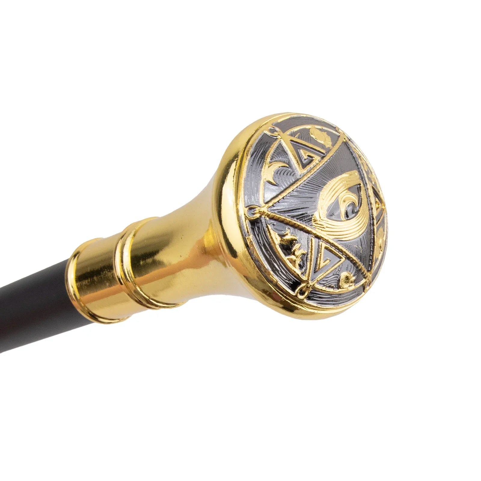 All Seeing Eye Golden Freemasonry Walking Cane - Size 93cm