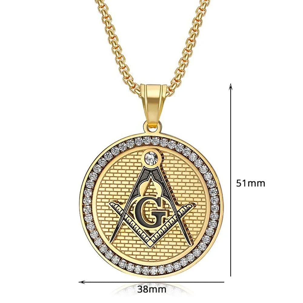 Master Mason Blue Lodge Masonic Necklace - Various Color