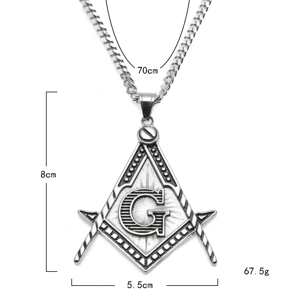 Master Mason Blue Lodge Masonic Necklace - Various Color