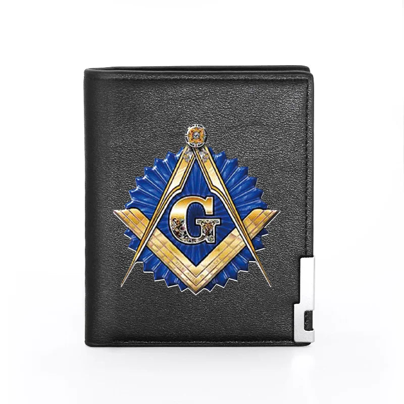 Master Mason Blue Lodge Masonic Wallet - Black