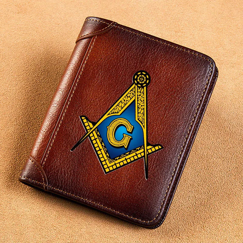 Master Mason Blue Lodge Masonic Genuine Leather Wallet