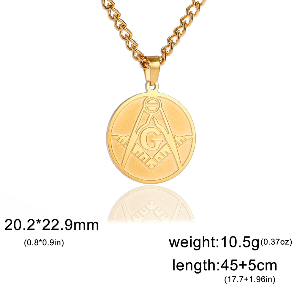 Master Mason Blue Lodge Masonic Necklace - Various Color