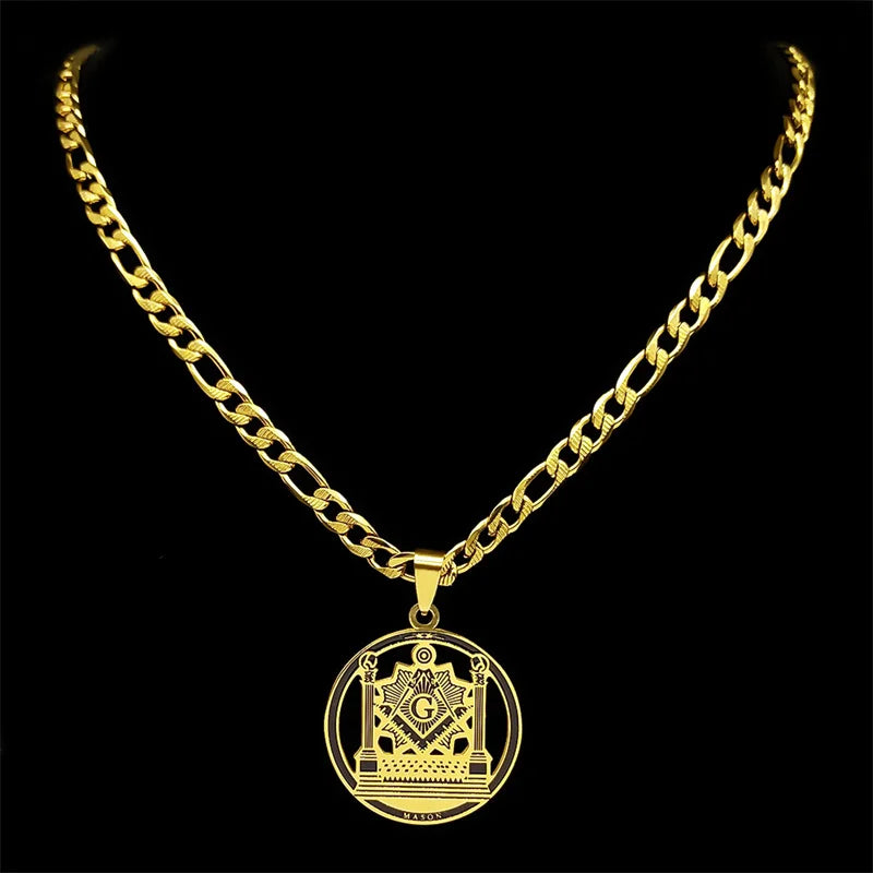 Master Mason Blue Lodge Masonic Necklace - Various Color