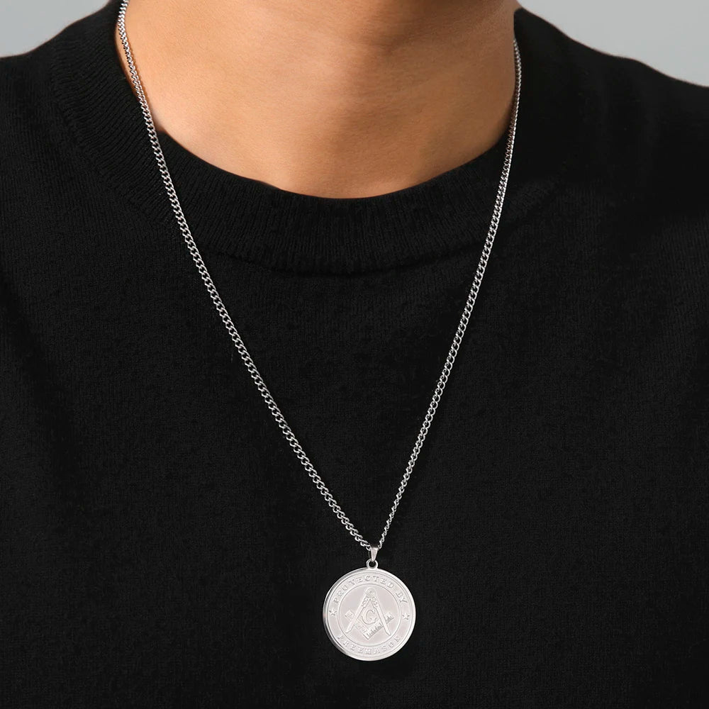 Master Mason Blue Lodge Masonic Necklace - Various Color