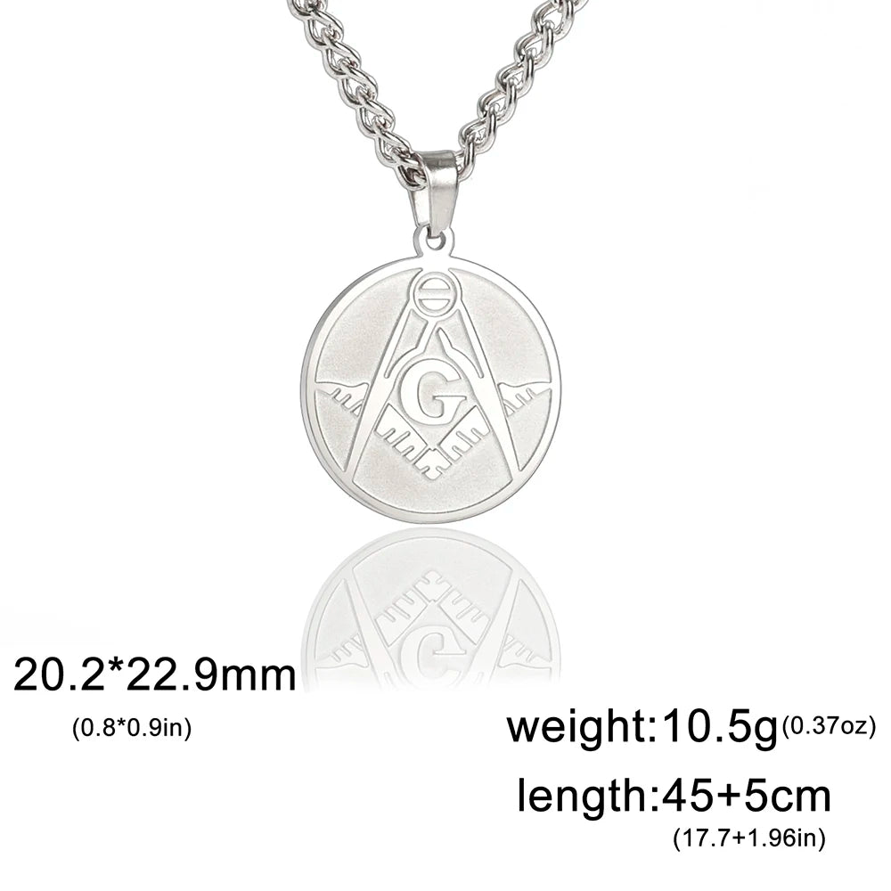 Master Mason Blue Lodge Masonic Necklace - Various Color