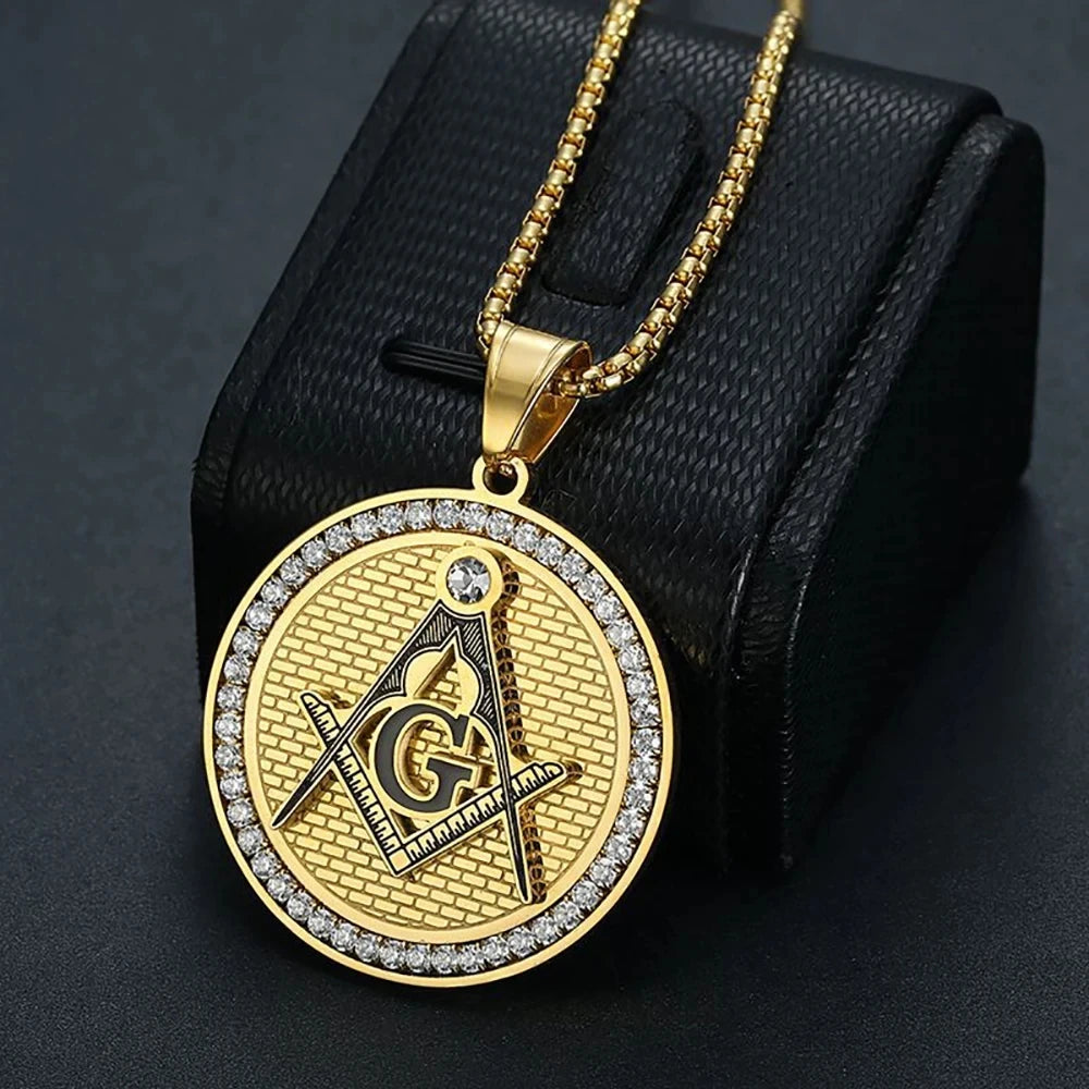 Master Mason Blue Lodge Masonic Necklace - Various Color