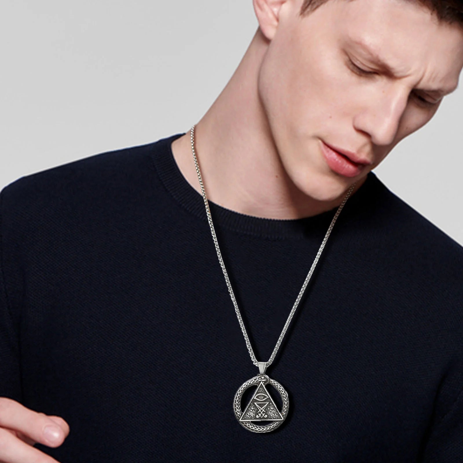 All-Seeing-Eye Masonic Necklace - Silver