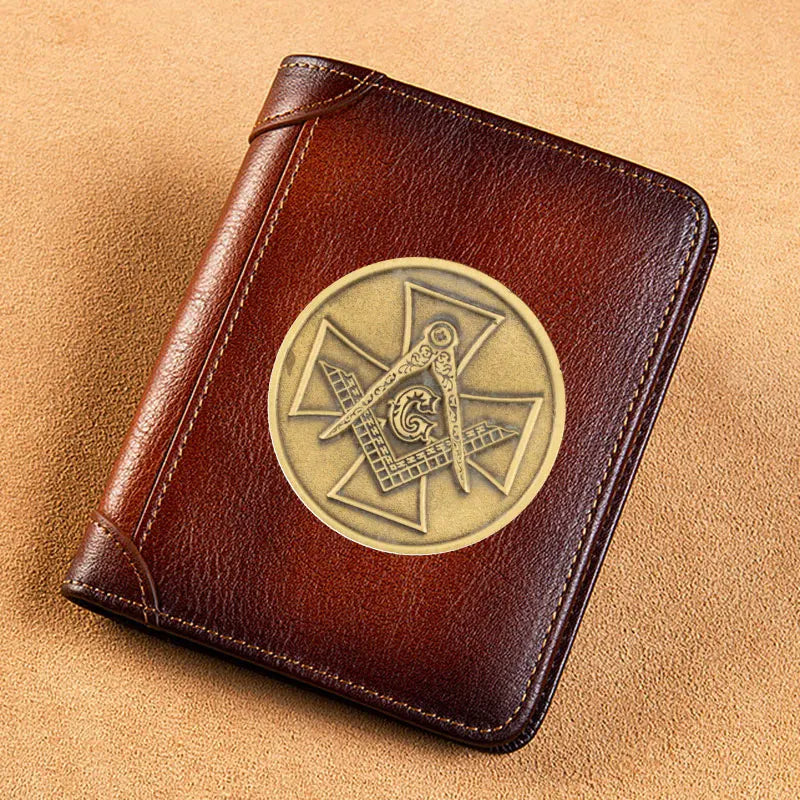 Master Mason Blue Lodge Masonic Genuine Leather Wallet