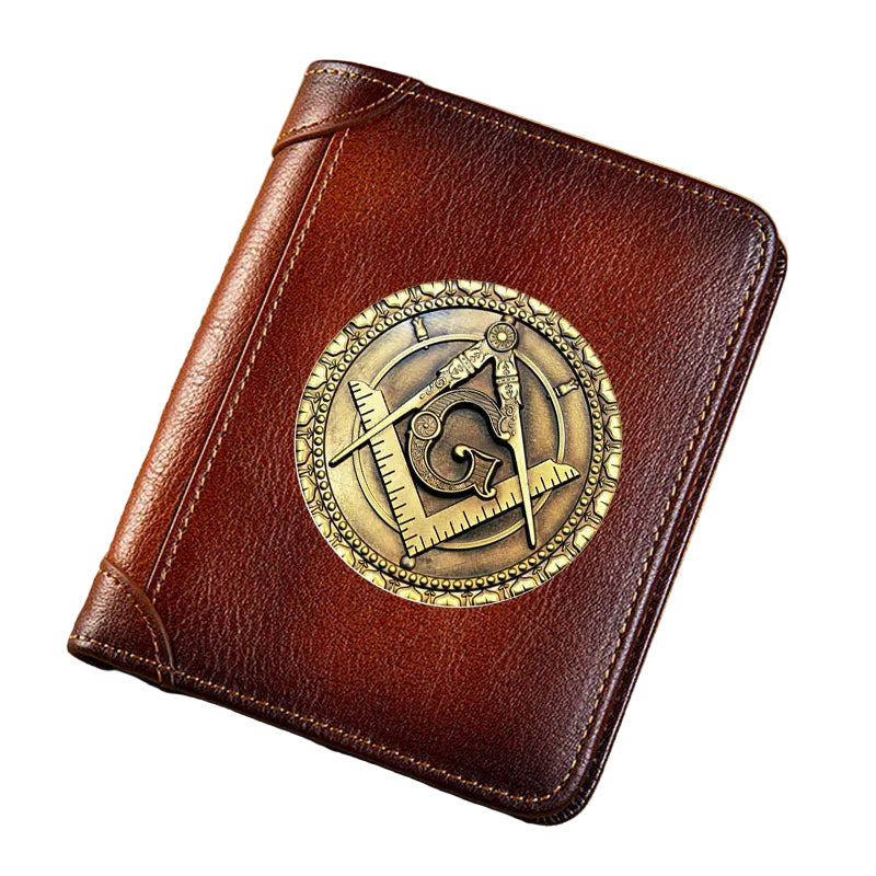 Master Mason Blue Lodge Masonic Genuine Leather Wallet