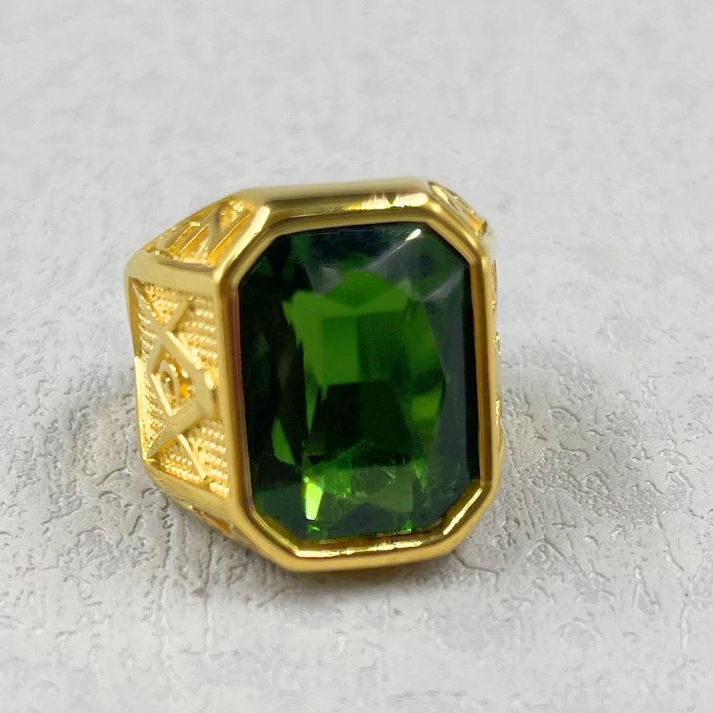 Master Mason Blue Lodge Masonic Stainless Steel Ring - Various Color