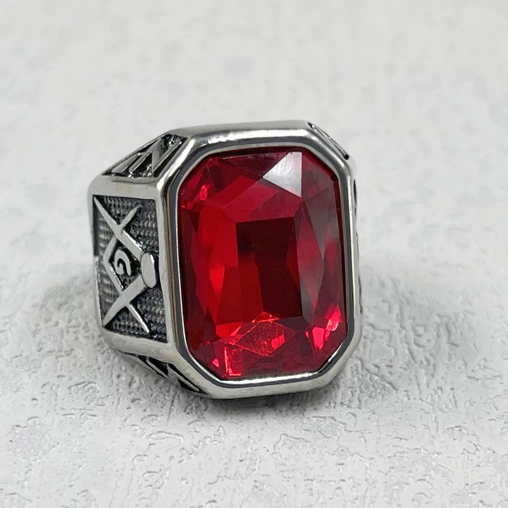 Master Mason Blue Lodge Masonic Stainless Steel Ring - Various Color