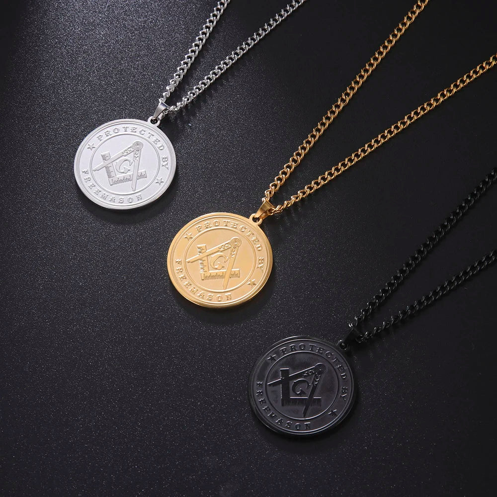 Master Mason Blue Lodge Masonic Necklace - Various Color