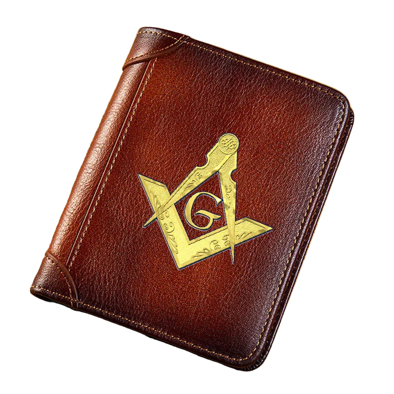 Master Mason Blue Lodge Masonic Genuine Leather Wallet