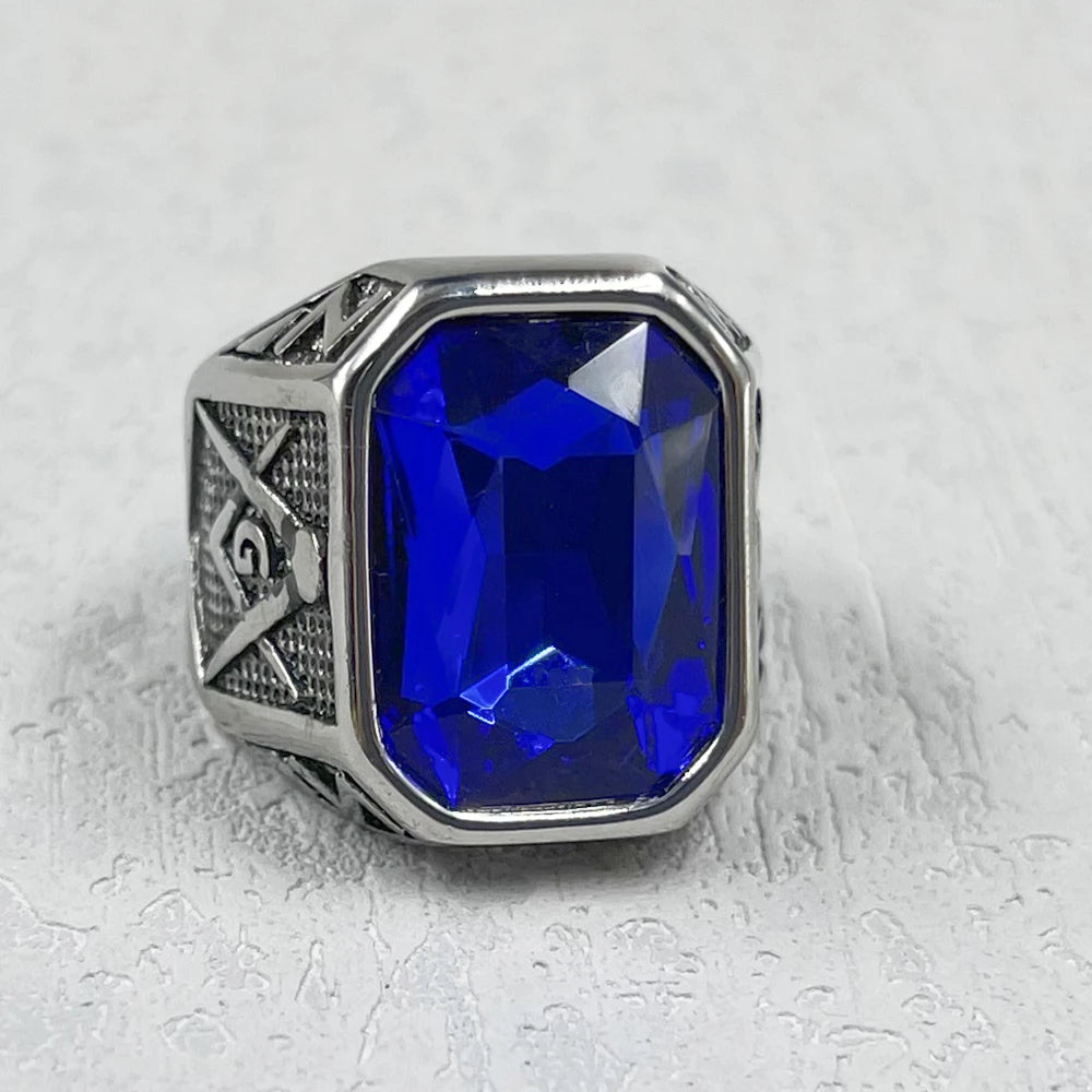 Master Mason Blue Lodge Masonic Stainless Steel Ring - Various Color