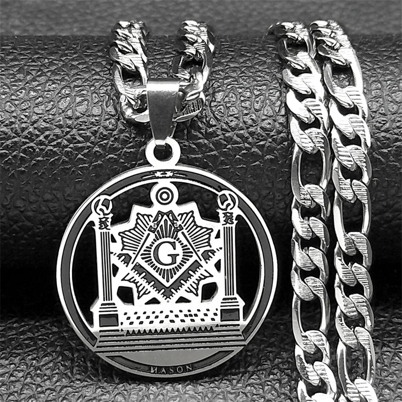 Master Mason Blue Lodge Masonic Necklace - Various Color