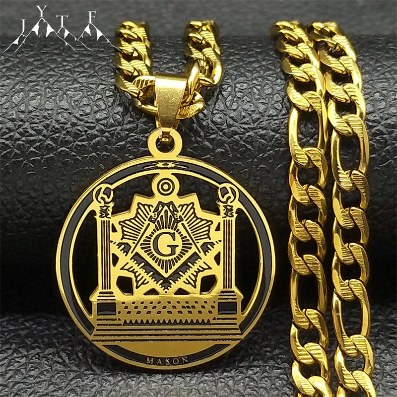 Master Mason Blue Lodge Masonic Necklace - Various Color