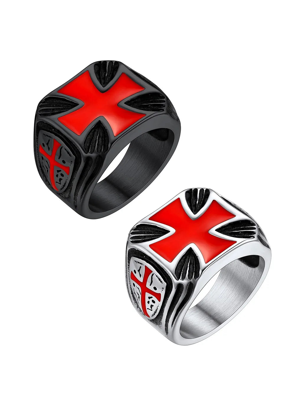 Knights of Malta Masonic Stainless Steel Ring - Various Color
