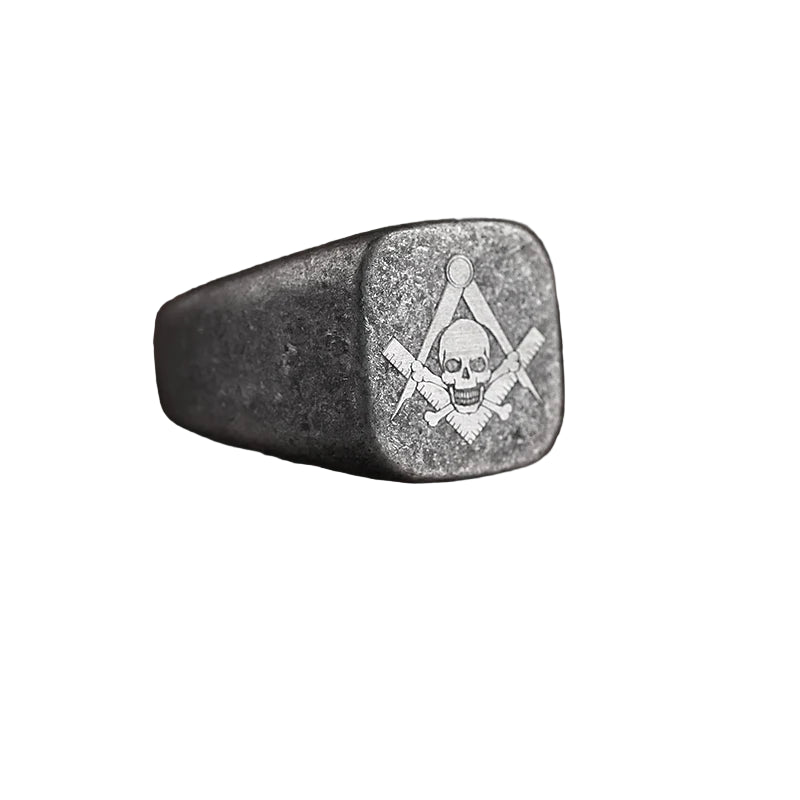 Widow's Son Masonic Stainless Steel Ring - Silver