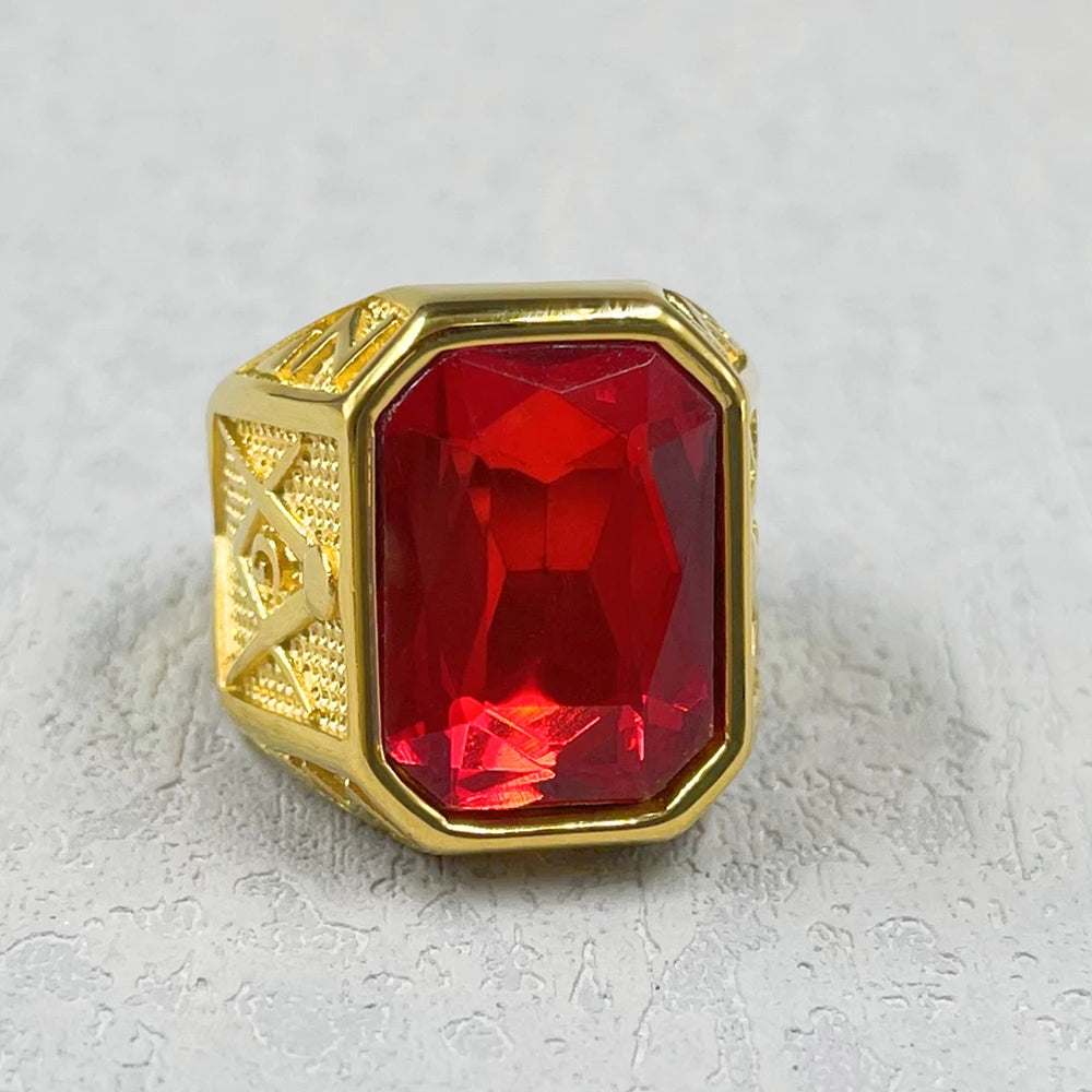 Master Mason Blue Lodge Masonic Stainless Steel Ring - Various Color