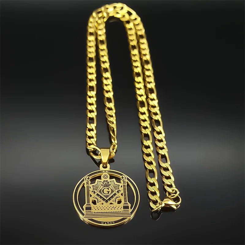 Master Mason Blue Lodge Masonic Necklace - Various Color
