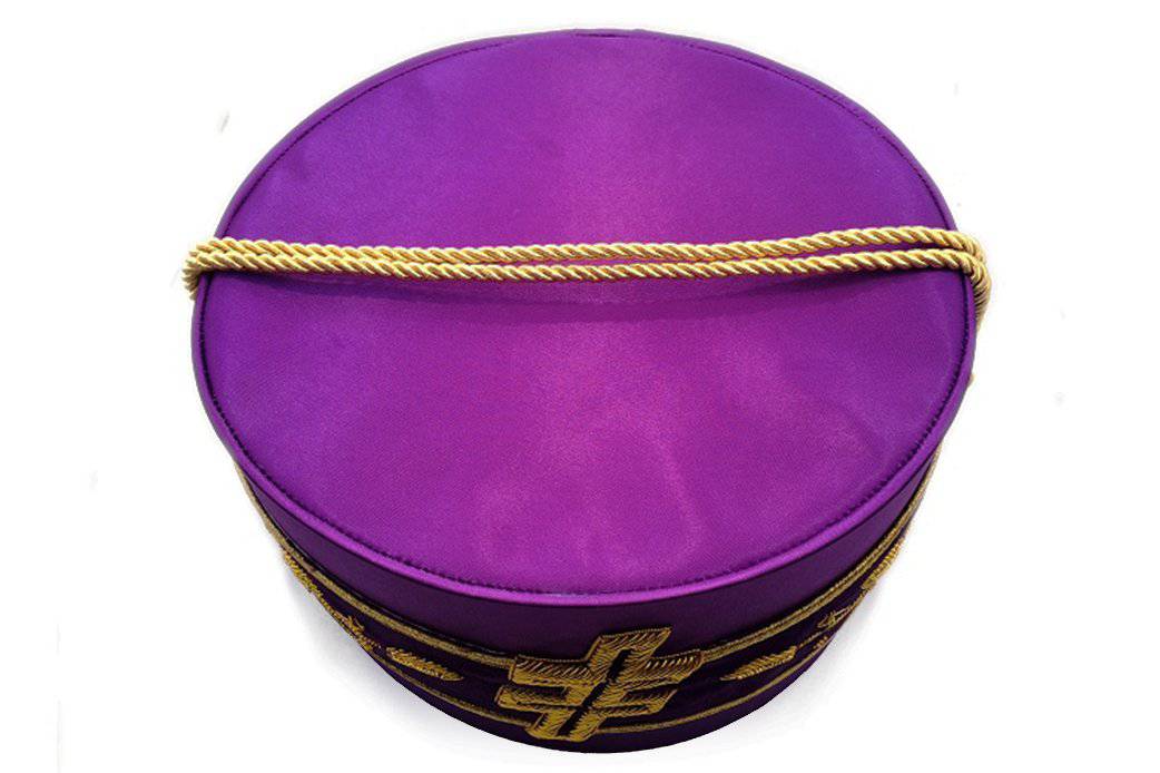 33rd Degree Scottish Rite Masonic Crown Cap – Purple Silk