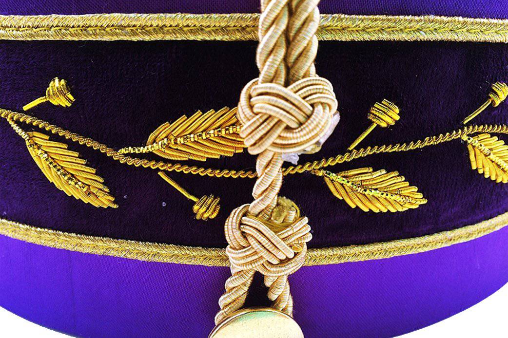 33rd Degree Scottish Rite Masonic Crown Cap – Purple Silk