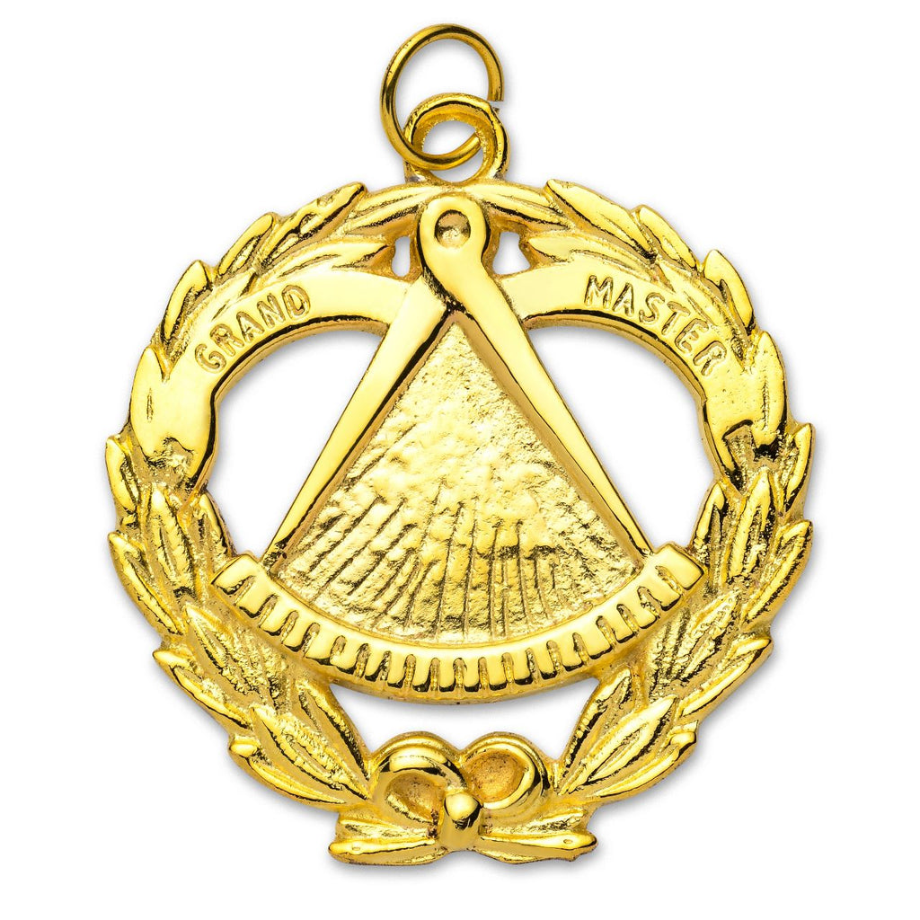 Grand Master Blue Lodge Masonic Collar Jewel - Gold Plated