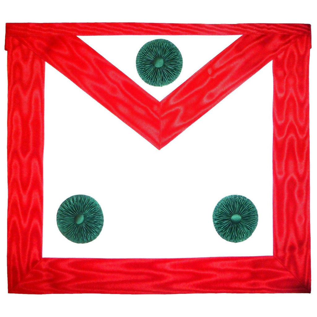 Knight Masons Masonic Apron - Red Moire